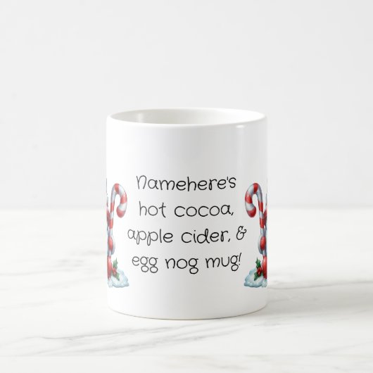 Creëer Uw eigen Sweet Peppermint Christmas Gnome Magische Mok (Center)