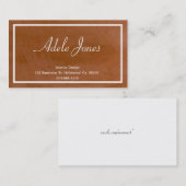 Creëer Uw eigen Tangerine Visitekaartje (Voorkant / Achterkant)