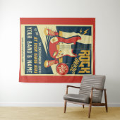 Creëer uw eigen tapijt met Retro Rock-muziek Wandkleed (In Situ (horizontaal))