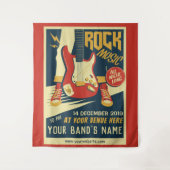 Creëer uw eigen tapijt met Retro Rock-muziek Wandkleed (Voorkant)