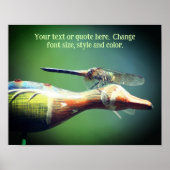 Creëer uw eigen tekst Dragonfly Natuur Poster (Voorkant)