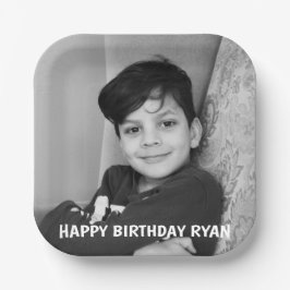 creëer uw eigen tekst en aangepaste foto Paper Bor Papieren Bordje