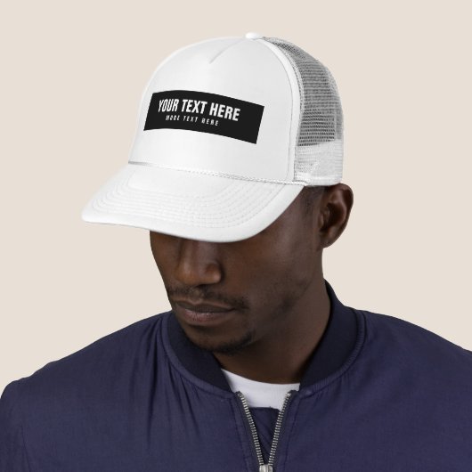 Creëer Uw eigen tekst en kleur Modern Unisex Trucker Pet (In situ)