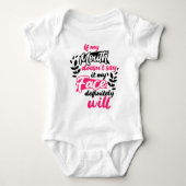 Creëer uw eigen tekst en ontwerp:-) baby romper (Voorkant)