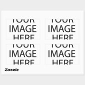 Creëer uw eigen tekst en ontwerp:-) rechthoekige sticker (Vel)