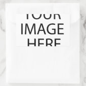 Creëer uw eigen tekst en ontwerp:-) rechthoekige sticker (Tas)