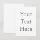 8.9 x 12.7 cm Enkele bedankkaart (Voorkant / Achterkant)