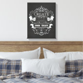 Creëer Uw eigen tekst, krijtbord bloeien ontwerp Canvas Afdruk (Insitu (Slaapkamer))