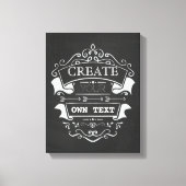 Creëer Uw eigen tekst, krijtbord bloeien ontwerp Canvas Afdruk (Voorkant)