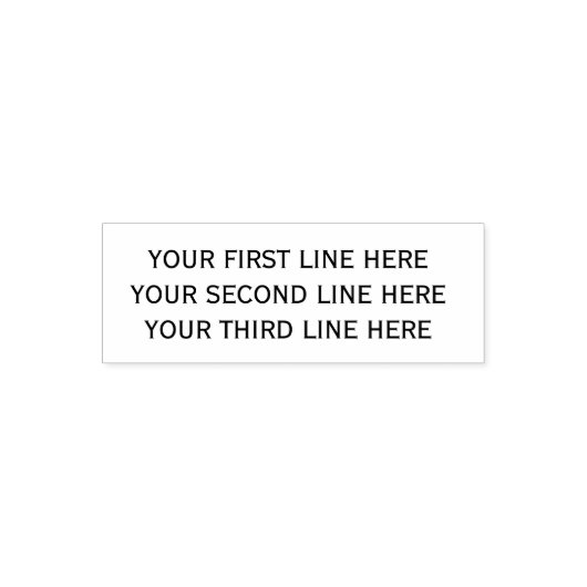 Creëer Uw eigen tekst met drie regels Zelfinktende Stempel (Design)