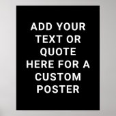 Creëer uw eigen tekst of citaat zwart-wit poster (Voorkant)