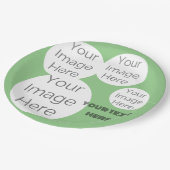 creëer uw eigen tekst sjabloon groene foto papieren bordje (Gekanteld)