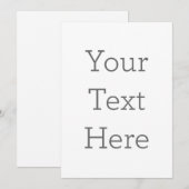 Enkele uitnodiging, Maat: 12,7  x 17,8 cm, Papier: Signature Mat, Enveloppen: Wit (Voorkant / Achterkant)