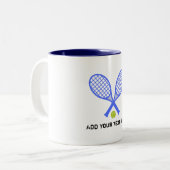 Creëer uw eigen tennisbellade tweekleurige koffiemok (Voorkant links)