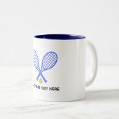 Creëer uw eigen tennisbellade tweekleurige koffiemok (Voorkant rechts)