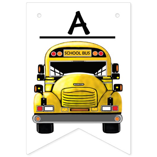 Creëer Uw eigen terug naar schoolbanner Vlaggetjes (Eerste vlag)