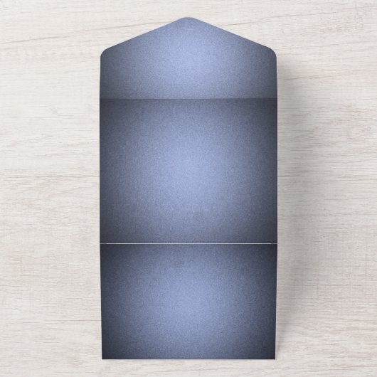 Creëer Uw eigen textielproduct - Blauw All In One Uitnodiging (Buitenkant)