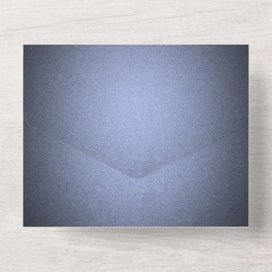 Creëer Uw eigen textielproduct - Blauw All In One Uitnodiging (Achterkant)