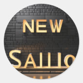 Creëer Uw eigen ticker Ronde Sticker (Voorkant)