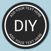 Creëer Uw eigen ticker Ronde Sticker