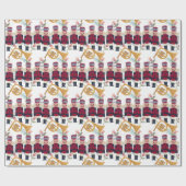 Creëer Uw Eigen Tin Soldiers & Franse Horns Cadeaupapier (Vlak)