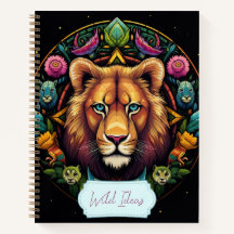 Creëer Uw eigen Totem Animal Lion Mandala Notitieb