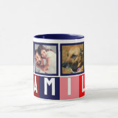 Creëer Uw eigen Trendy Modern Familie Foto Collage Mok (Midden)