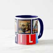 Creëer Uw eigen Trendy Modern Familie Foto Collage Mok (Voorkant rechts)