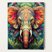 Creëer Uw eigen Tribal Oerwoud Olifant Planner (Achterkant)
