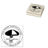 Creëer Uw eigen Tropical Beach retouradres Rubberstempel (Gestempeld)