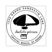 Creëer Uw eigen Tropical Beach retouradres Rubberstempel (Afrduk)