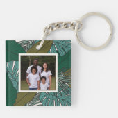 Creëer Uw eigen Tropisch Patroon voor foto's  Sleutelhanger (Achterkant)