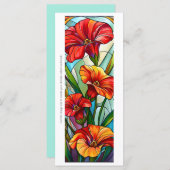 Creëer Uw eigen Tropische Hibiscus Bladwijzer Kaar (Voorkant / Achterkant)