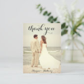 Creëer uw eigen trouwfoto Dank u Briefkaart (Staand voorkant)