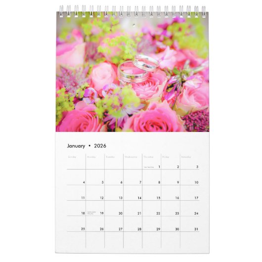 Creëer Uw eigen trouwfoto's 2025 Kalender (Jan 2026)