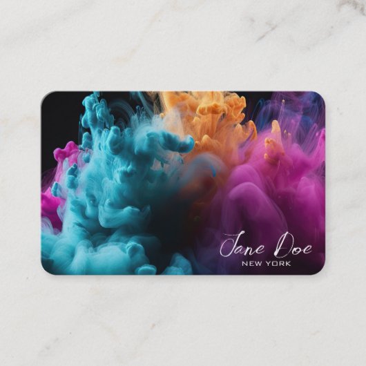 Creëer uw eigen turquoise kleurwolken visitekaartje (Voorkant)