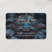 Creëer uw eigen turquoise opaalring visitekaartje (Achterkant)