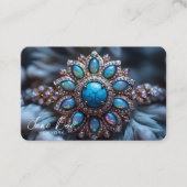 Creëer uw eigen turquoise opaalring visitekaartje (Voorkant)