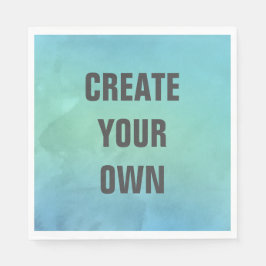 Creëer Uw Eigen Turquoise Waterverf Schilderen Servet