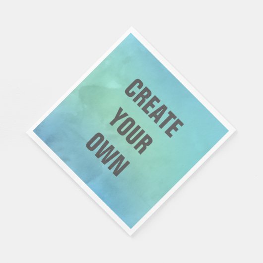 Creëer Uw Eigen Turquoise Waterverf Schilderen Servet (Hoek)