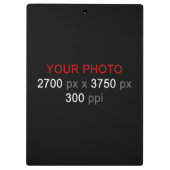 Creëer uw eigen twee foto's op maat klembord (Achterkant)