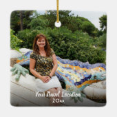 Creëer Uw eigen twee fotovakantie-reis Keramisch Ornament (Achterkant)