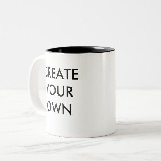 Creëer Uw eigen  tweetone Mok ZWART (Voorkant links)