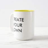 Creëer Uw eigen  tweetonige Mok GEEL (Voorkant links)