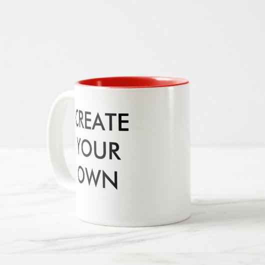 Creëer Uw eigen  tweetonige Mok RED (Voorkant links)