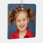 Creëer Uw eigen tweezijdige familiefoto Keramisch Ornament (Rechts)