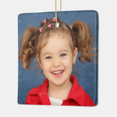 Creëer Uw eigen tweezijdige familiefoto Keramisch Ornament (Links)