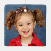Creëer Uw eigen tweezijdige familiefoto Keramisch Ornament (Achterkant)