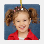 Creëer Uw eigen tweezijdige familiefoto Keramisch Ornament (Voorkant)
