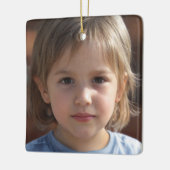 Creëer Uw eigen tweezijdige familiefoto Keramisch Ornament (Links)